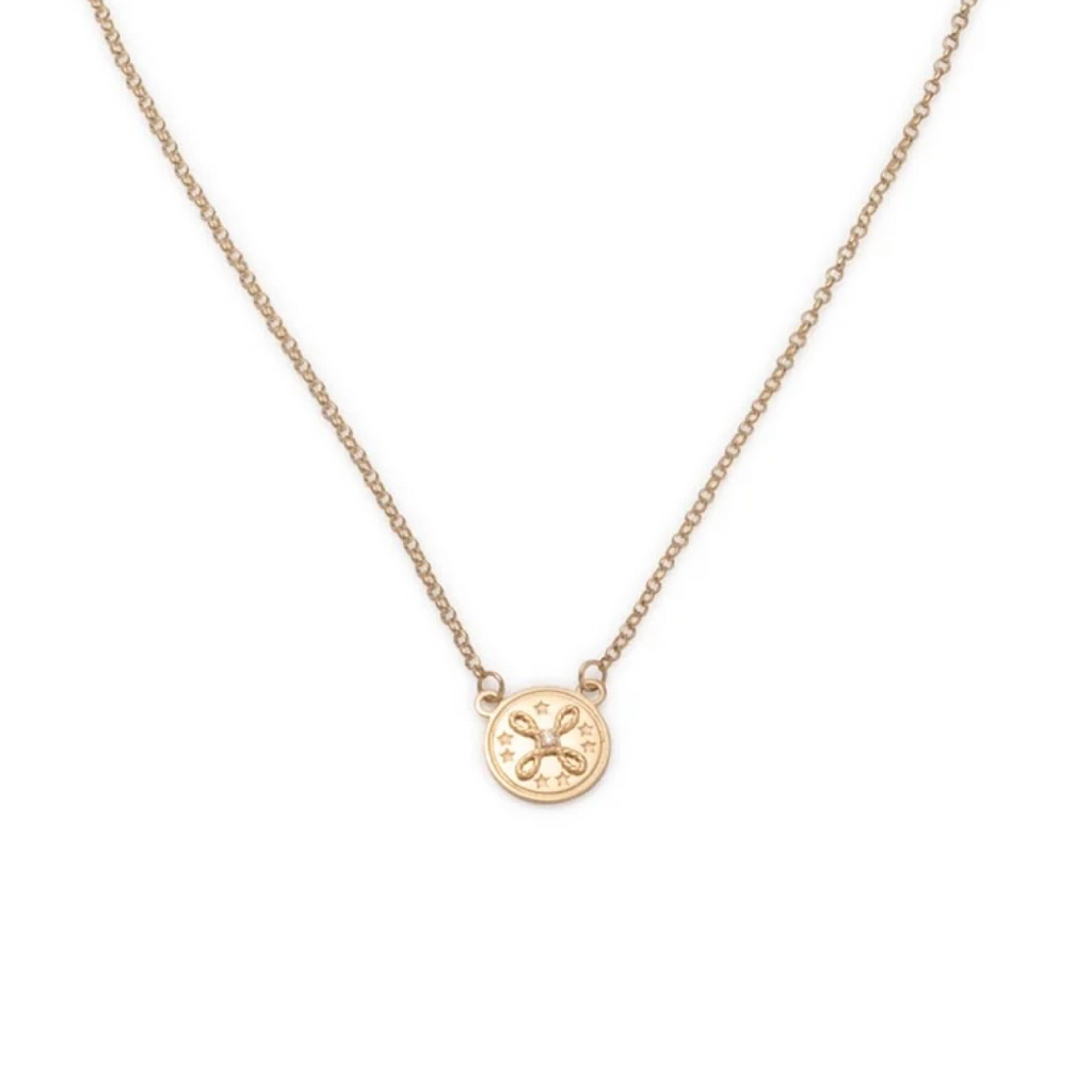 18K Yellow Gold True Love : Mini Stationary Necklace – FoundRae view 1