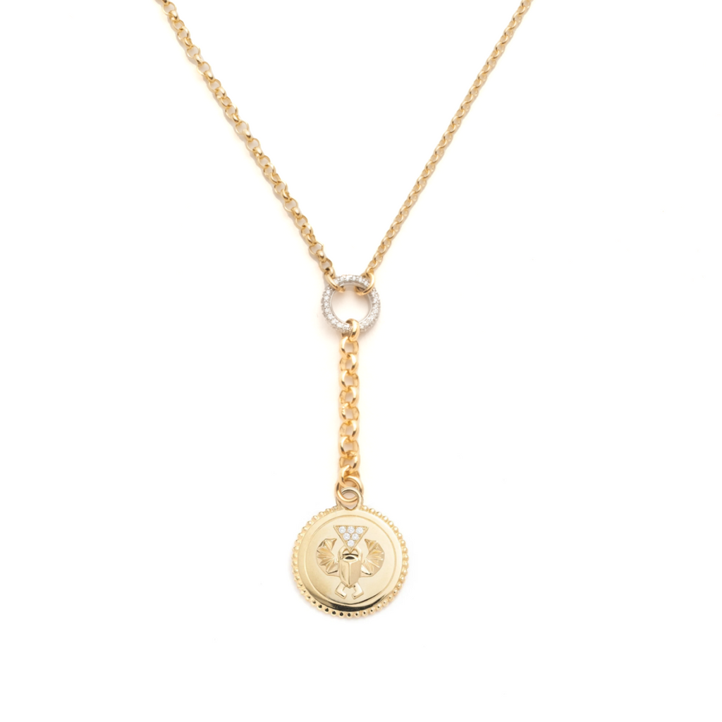 18K Yellow Gold Protection : Small Mixed Belcher Extension Chain Necklace – FoundRae view 3