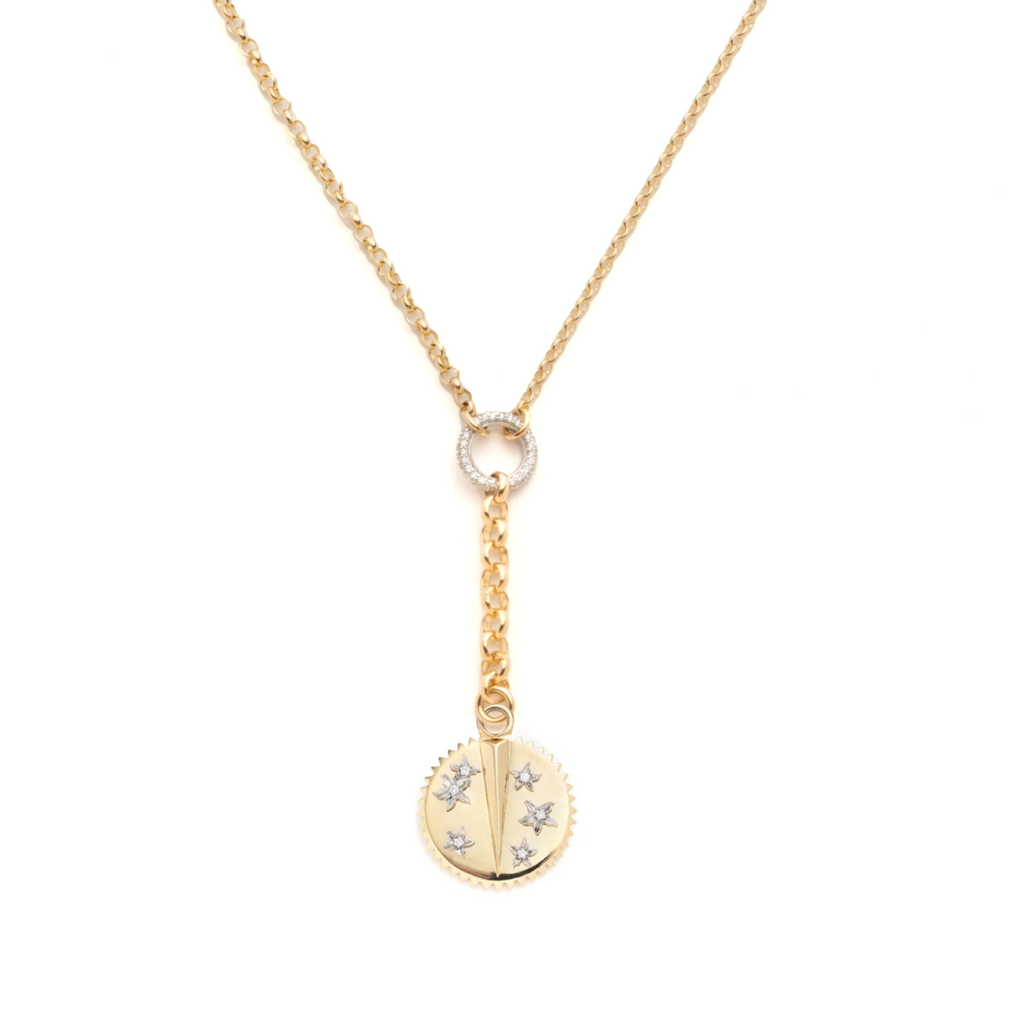 18K Mixed Gold Resilience : Small Mixed Belcher Extension Chain Necklace – FoundRae view 3