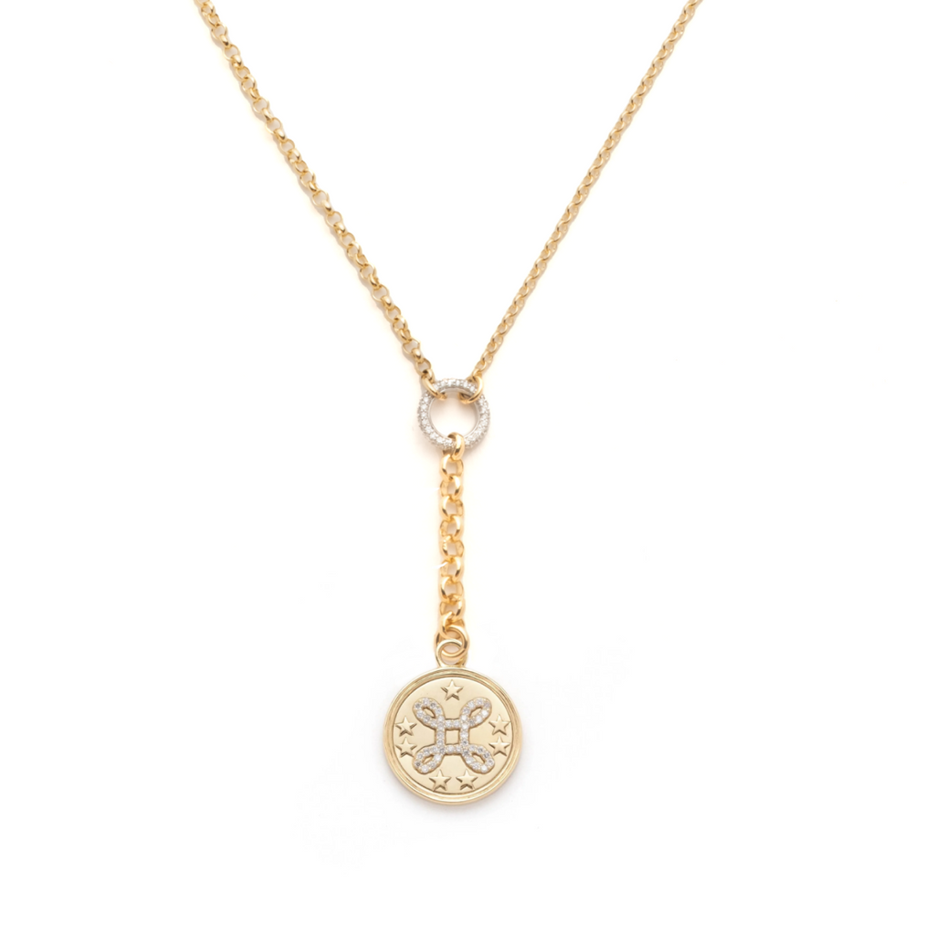 18K Yellow Gold True Love : Small Mixed Belcher Extension Chain Necklace – FoundRae view 3