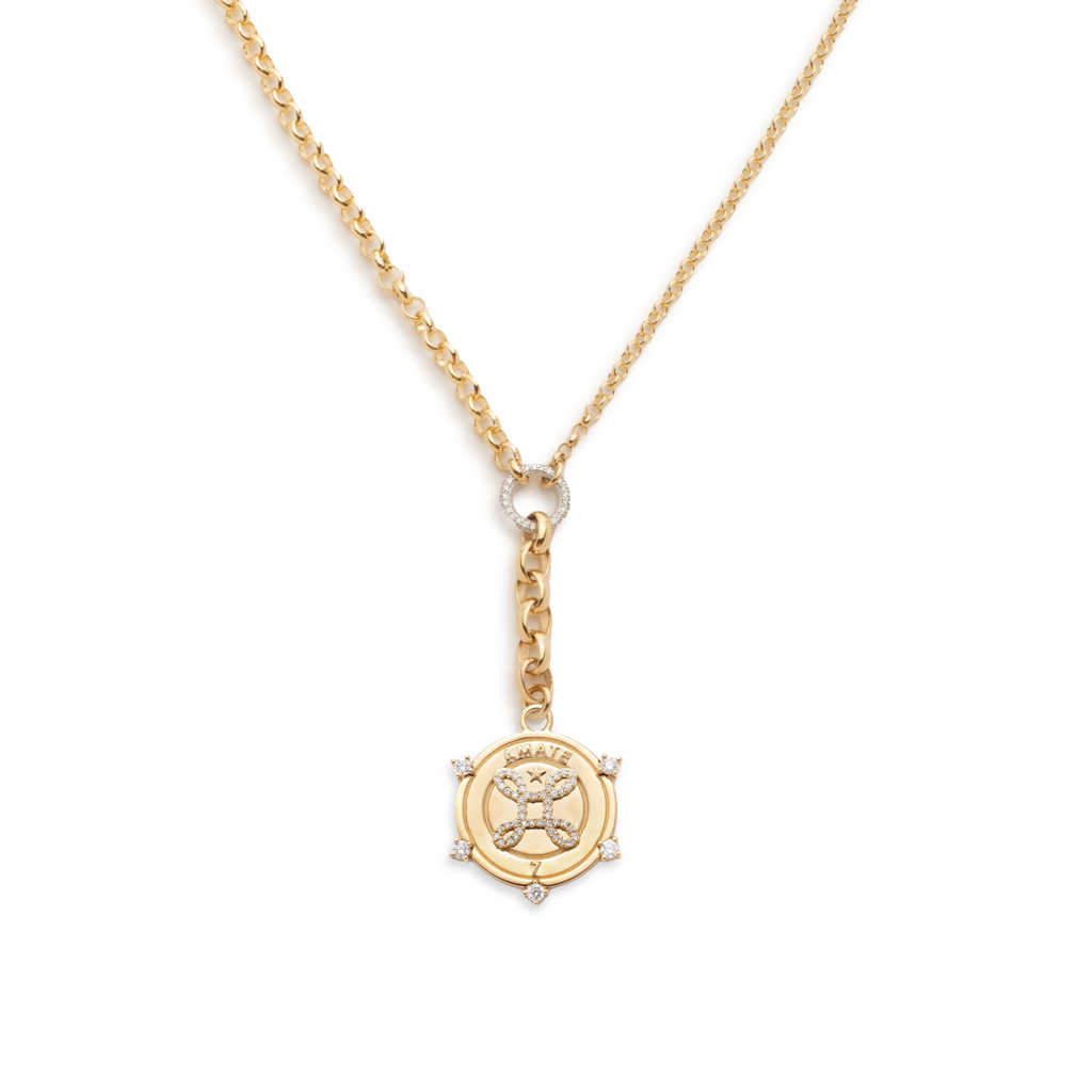 18K Yellow Gold Amate - True Love : Medium Mixed Belcher Extension Chain Necklace – FoundRae view 3