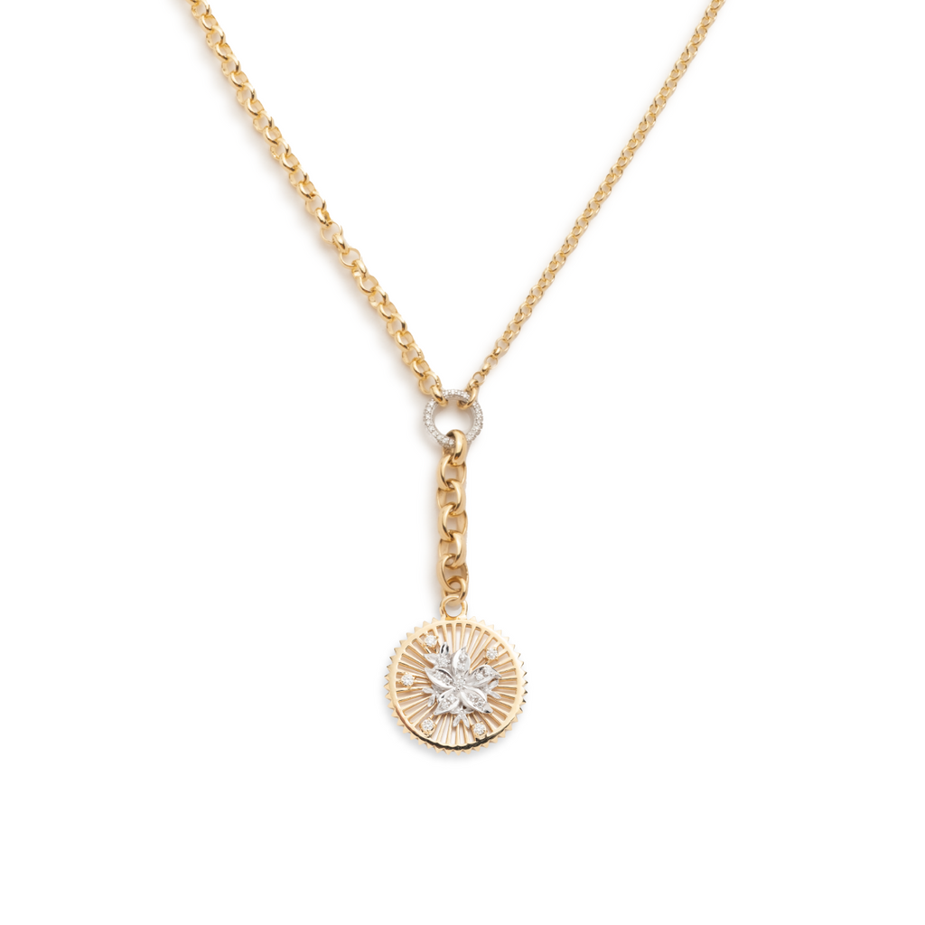 18K Mixed Gold Resilience : Medium Mixed Belcher Extension Chain Necklace – FoundRae view 3