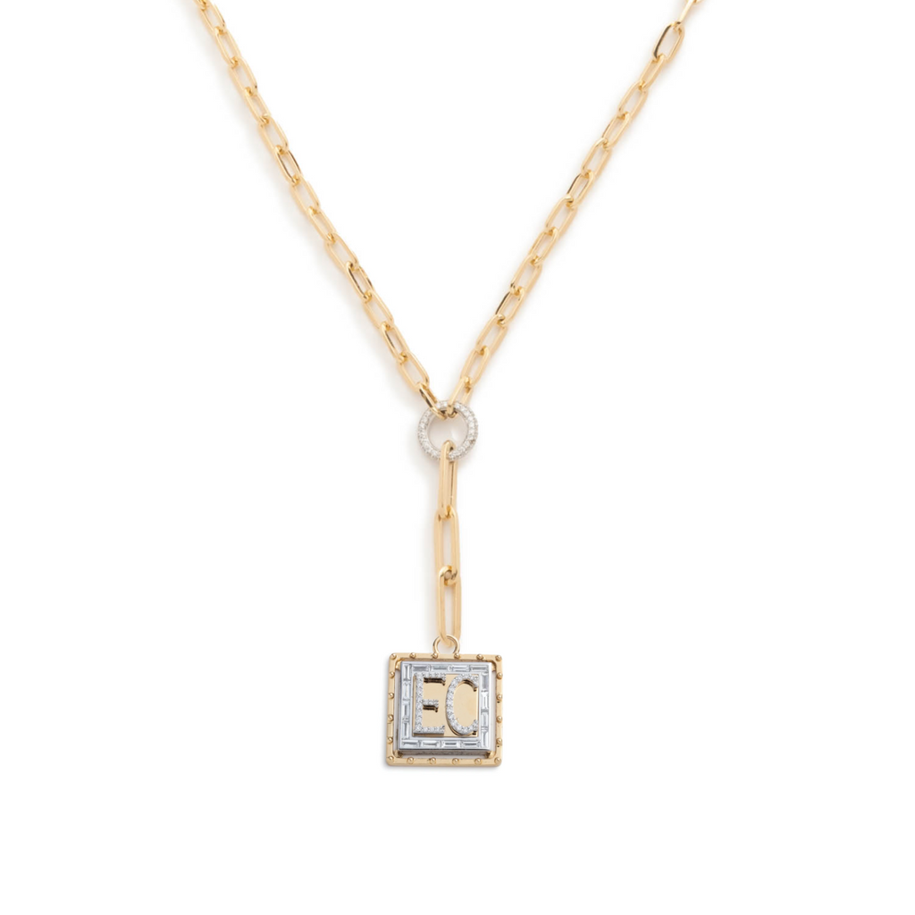 18K Yellow Gold Lovestruck : Custom Pierced Diamond Refined Clip Chain Necklace – FoundRae view 2