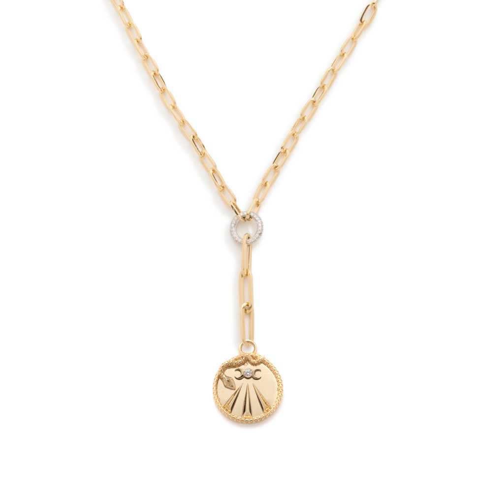 18K Yellow Gold Mind Body Soul : Refined Clip Extension Chain Necklace – FoundRae view 4