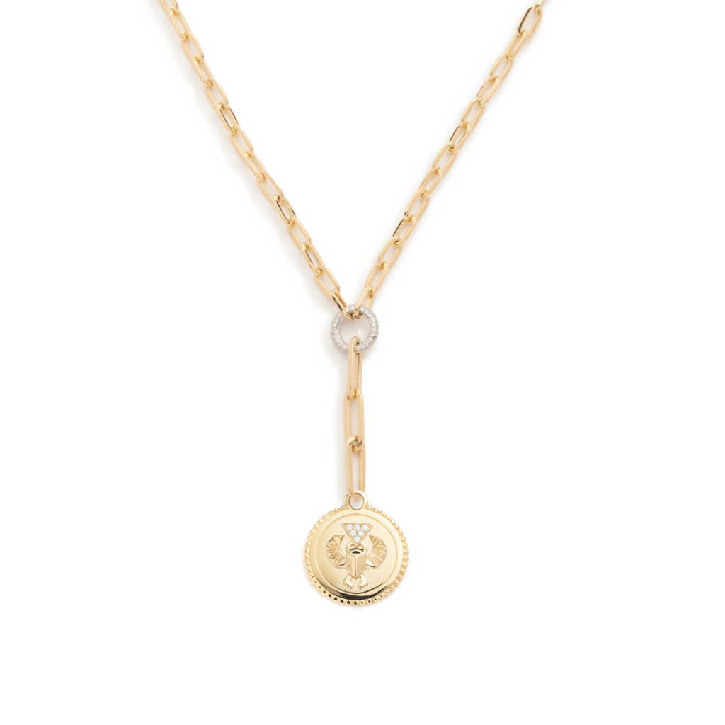 18K Yellow Gold Protection : Refined Clip Extension Chain Necklace – FoundRae view 5