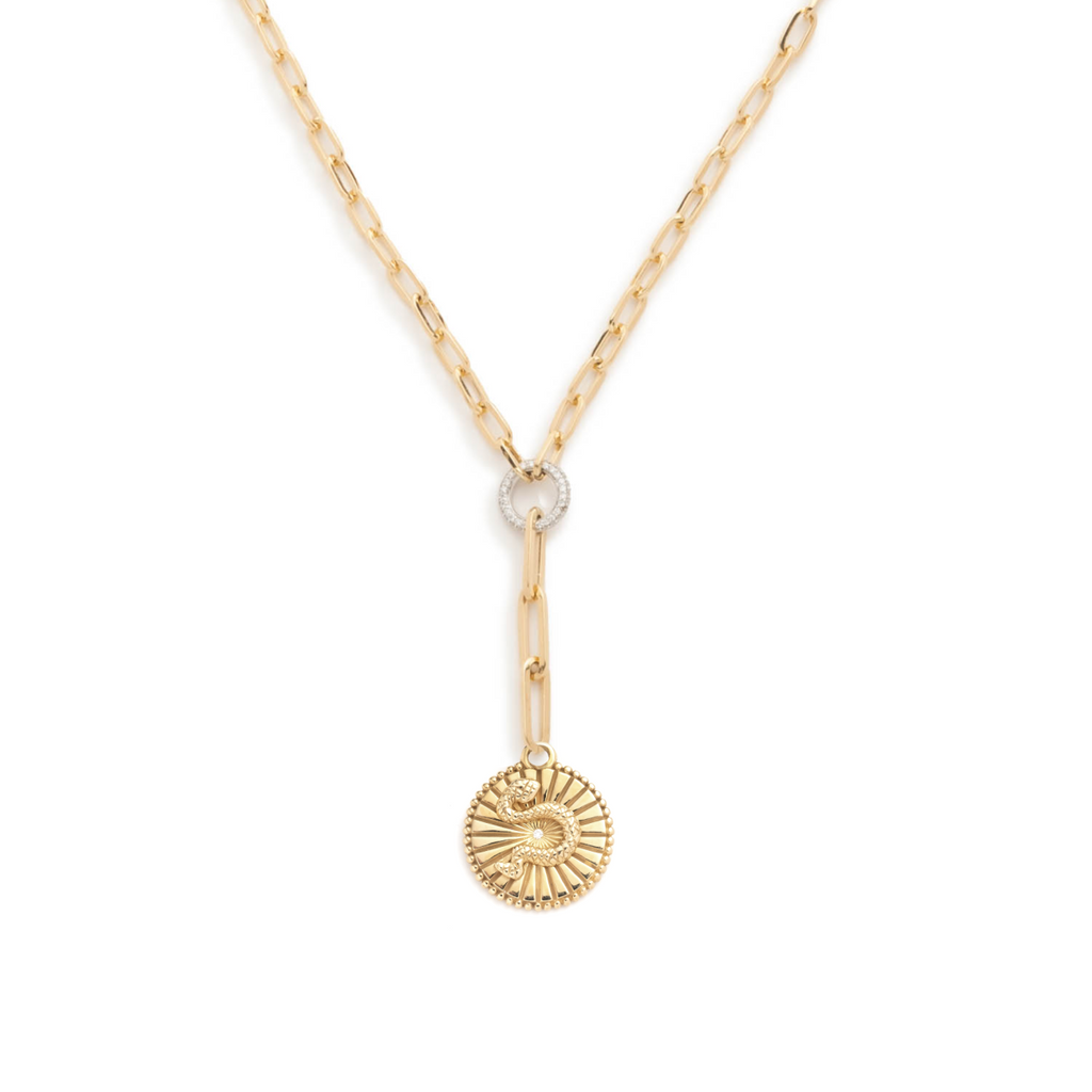 18K Yellow Gold Wholeness : Refined Clip Extension Chain Necklace – FoundRae view 5