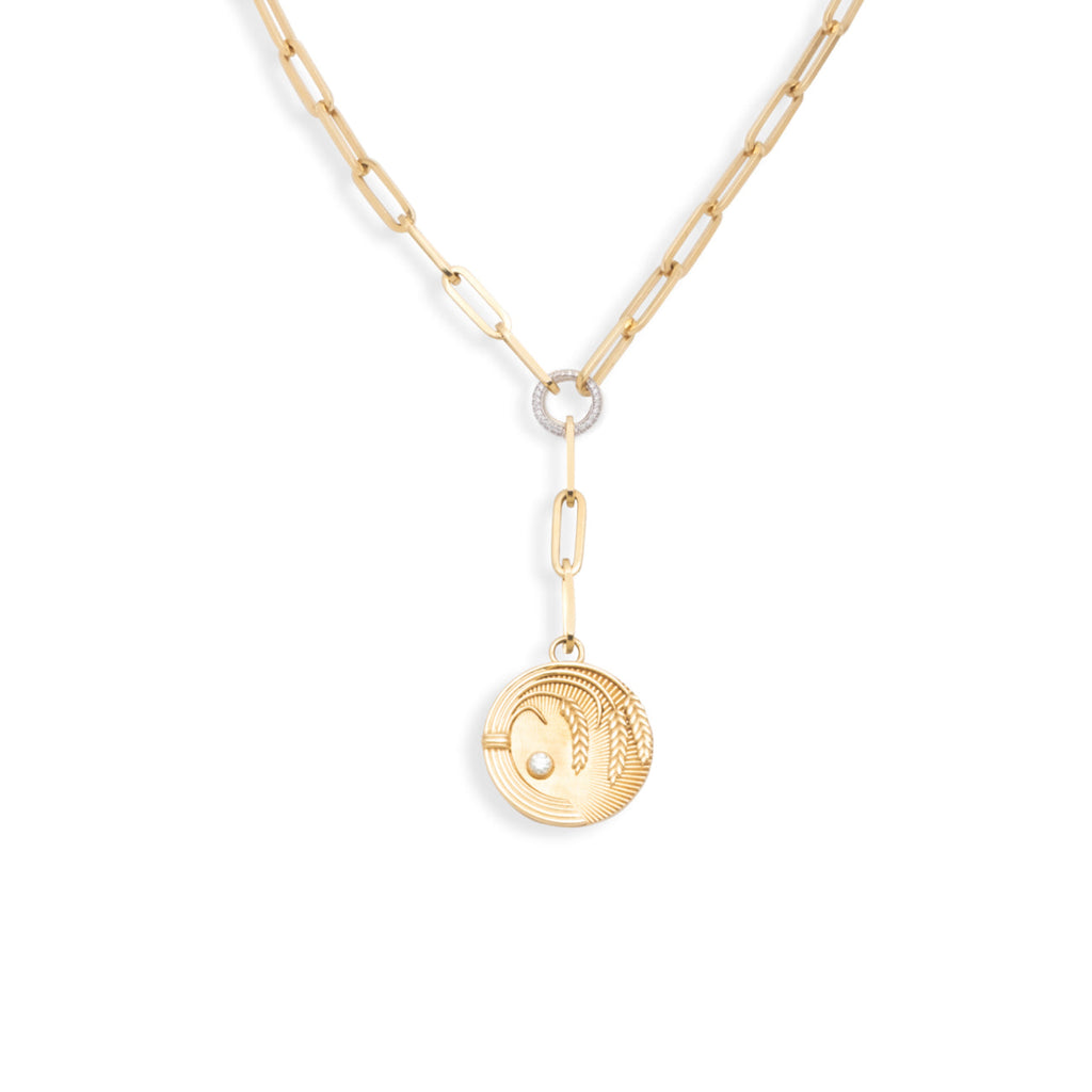 18K Yellow Gold Infinite Gratitude | Braided Wheat Medium Clip Extension Necklace | Diamond, Yellow Gold – FoundRae view 2