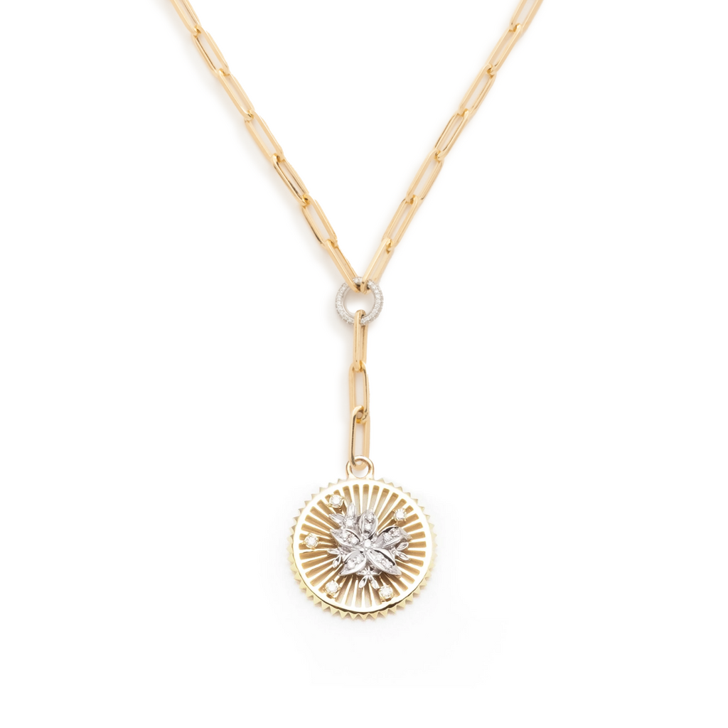 18K Mixed Gold Resilience : Classic Fob Clip Extension Chain Necklace – FoundRae view 3