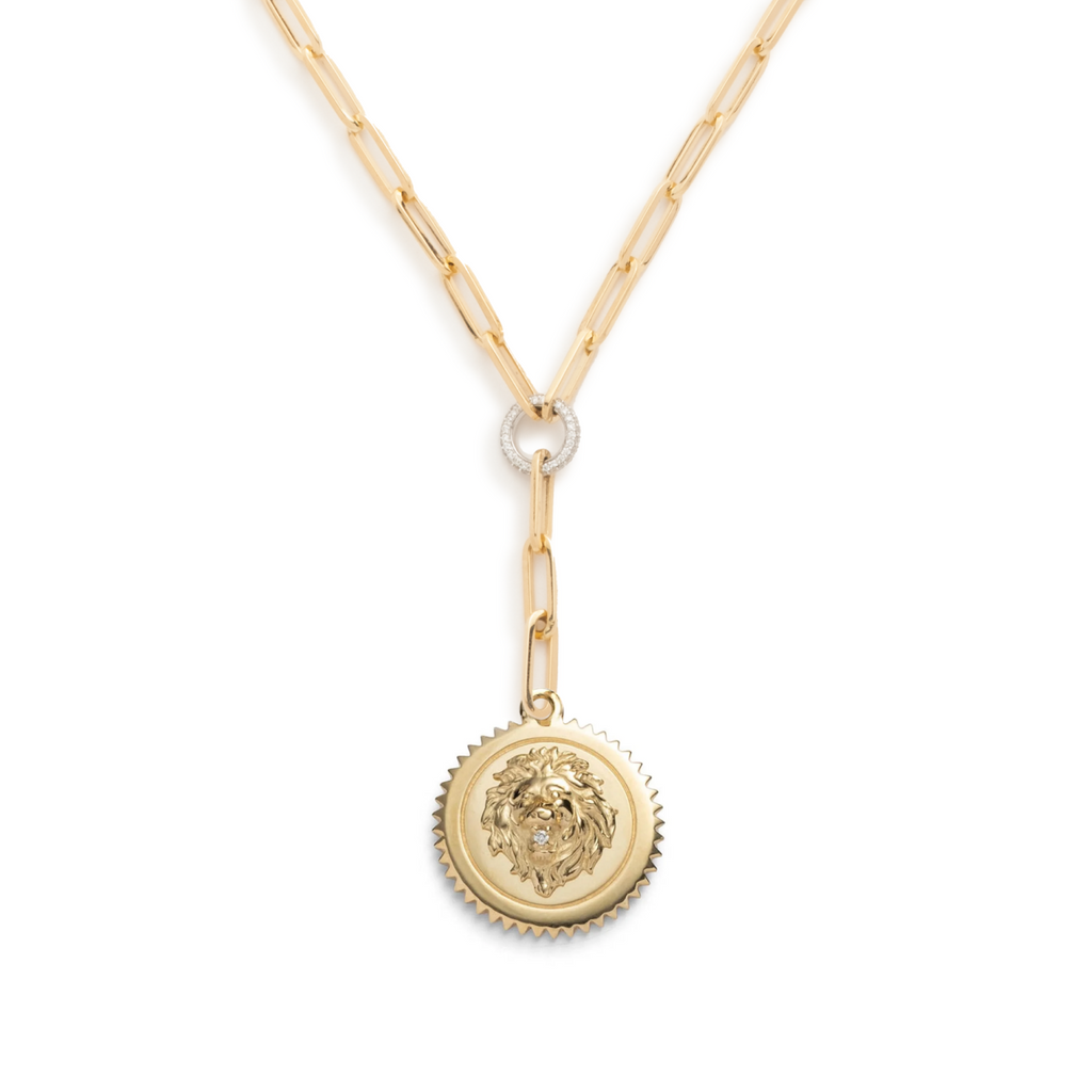 18K Yellow Gold Strength : Classic Fob Clip Extension Chain Necklace – FoundRae view 3