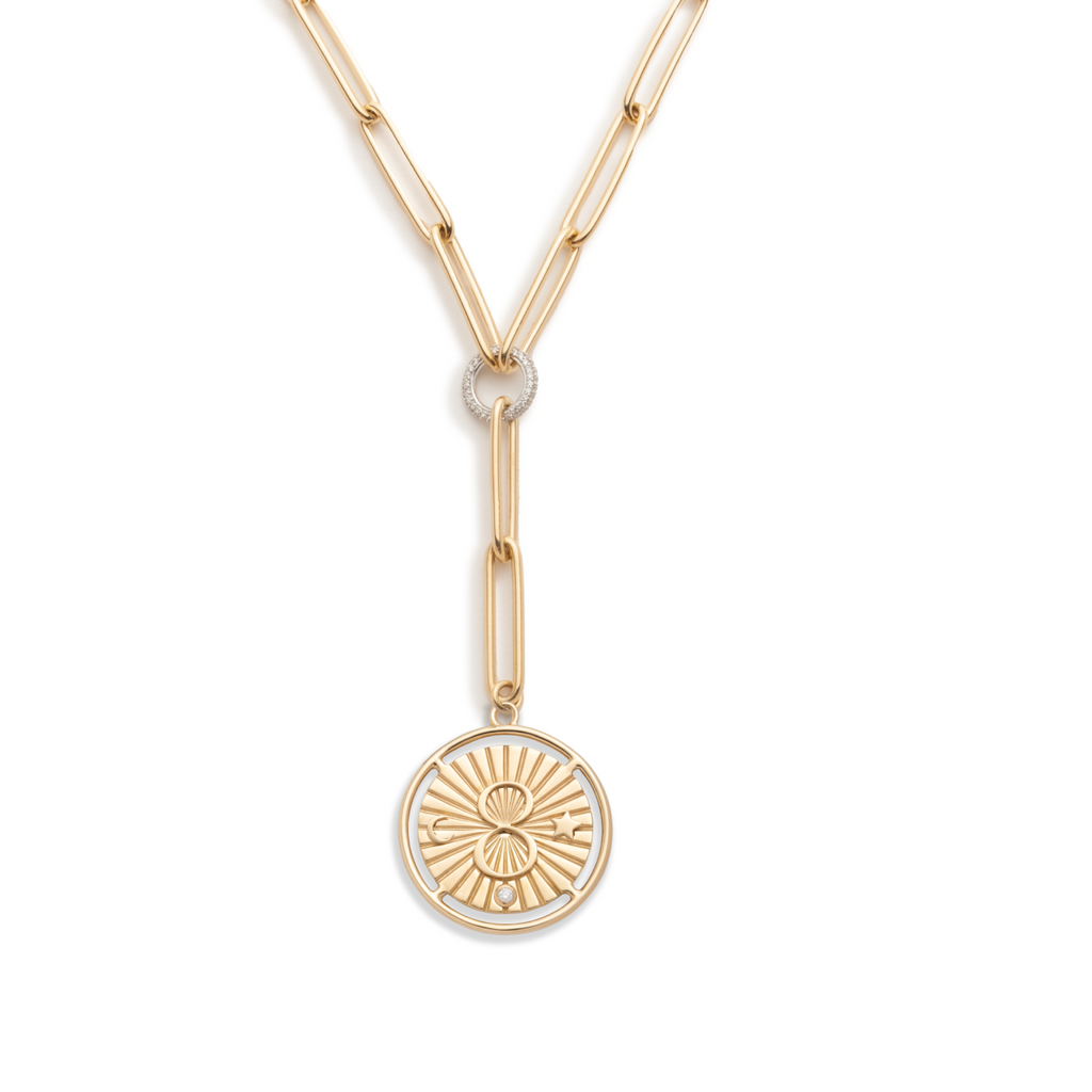 18K Yellow Gold Karma : Extended Clip Extension Chain Necklace – FoundRae view 4