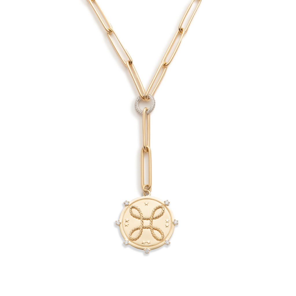 18K Yellow Gold Love : Extended Clip Extension Chain Necklace – FoundRae view 4