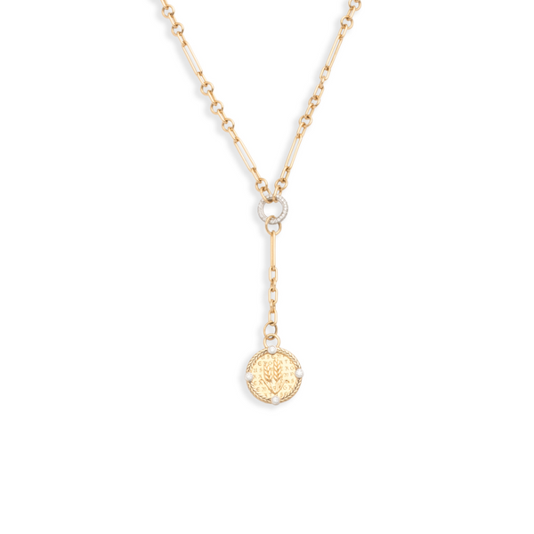 Infinite Gratitude | Braided Wheat Fine Mixed Clip Extension Necklace | Diamonds, 18K Yellow Gold