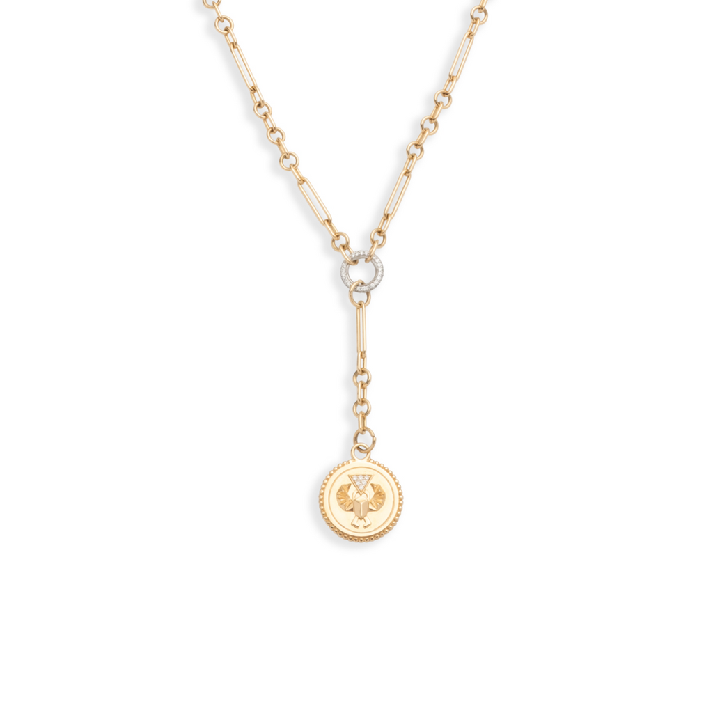 18K Yellow Gold Protection | Fine Mixed Clip Extension Necklace | Diamonds, Yellow Gold – FoundRae view 3