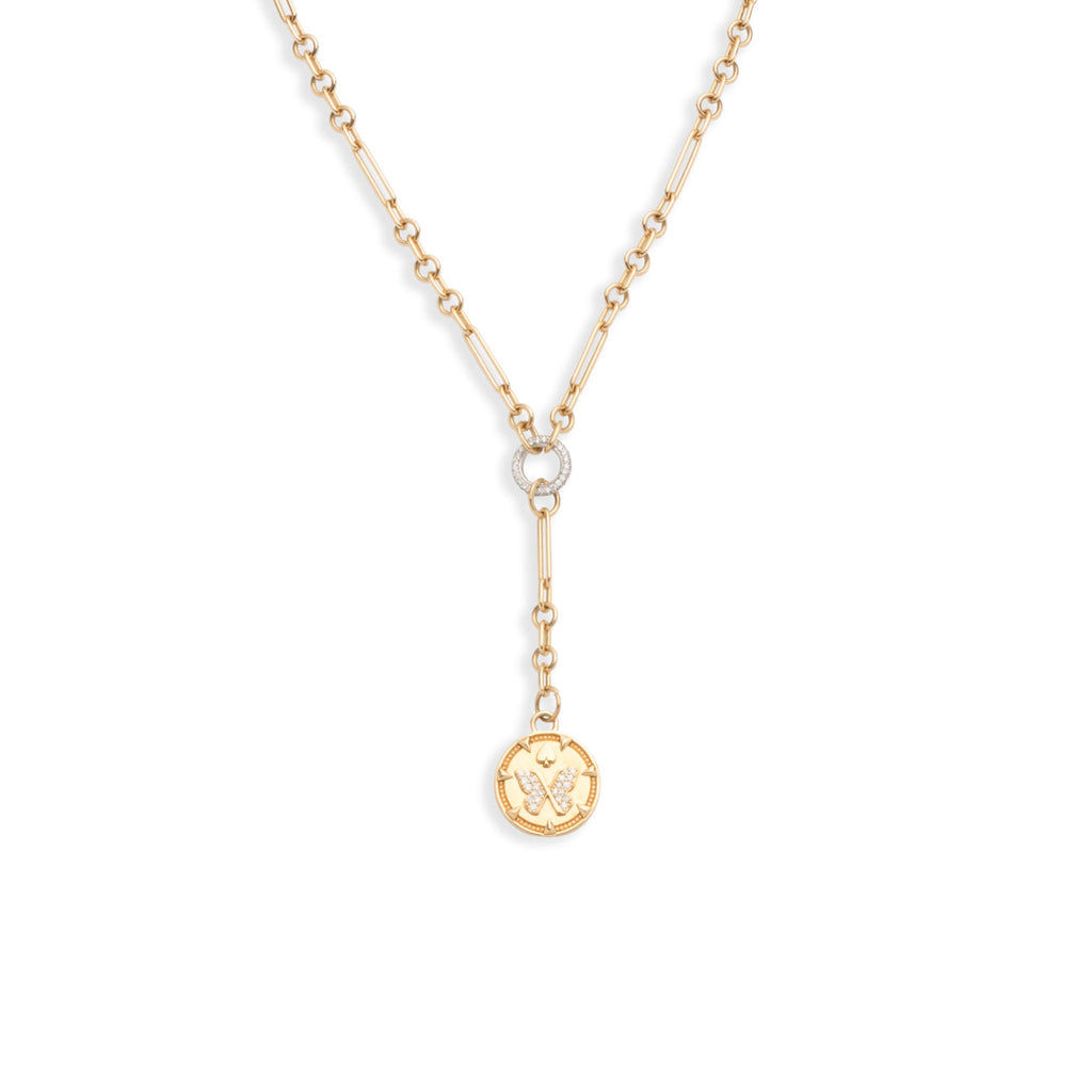 18K Yellow Gold Reverie Fine Mixed Clip Extension Necklace : in Yellow Gold with Diamonds – FoundRae view 4