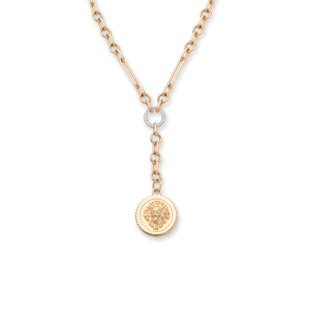 18K Yellow Gold Strength | Small Mixed Clip Extension Necklace | Diamond, Yellow Gold – FoundRae view 4