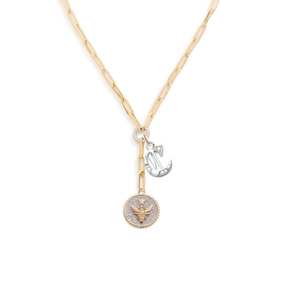 Bee – FoundRae X Every Mother Counts and Initial Refined Clip Extension Story : in Mixed Gold with Diamonds