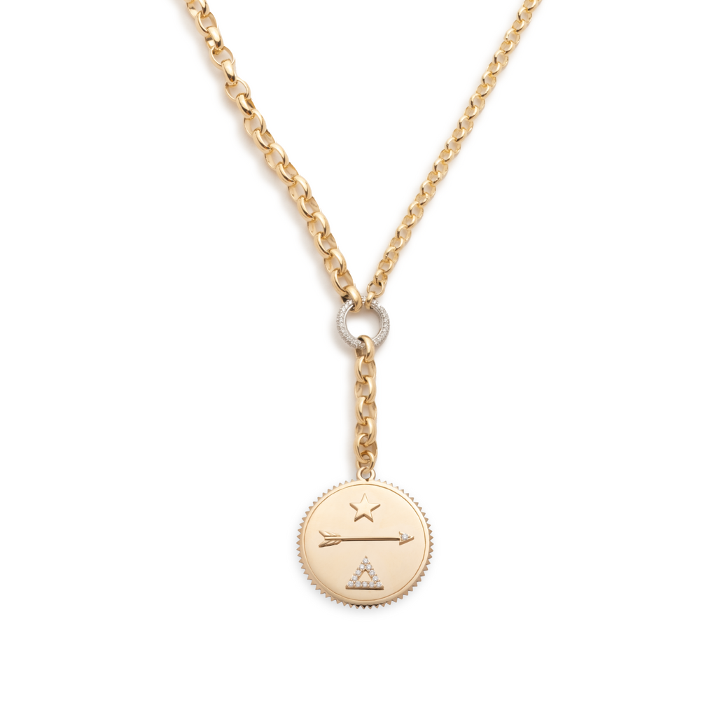 18K Yellow Gold Dream : Heavy Mixed Belcher Extension Chain Necklace – FoundRae view 3