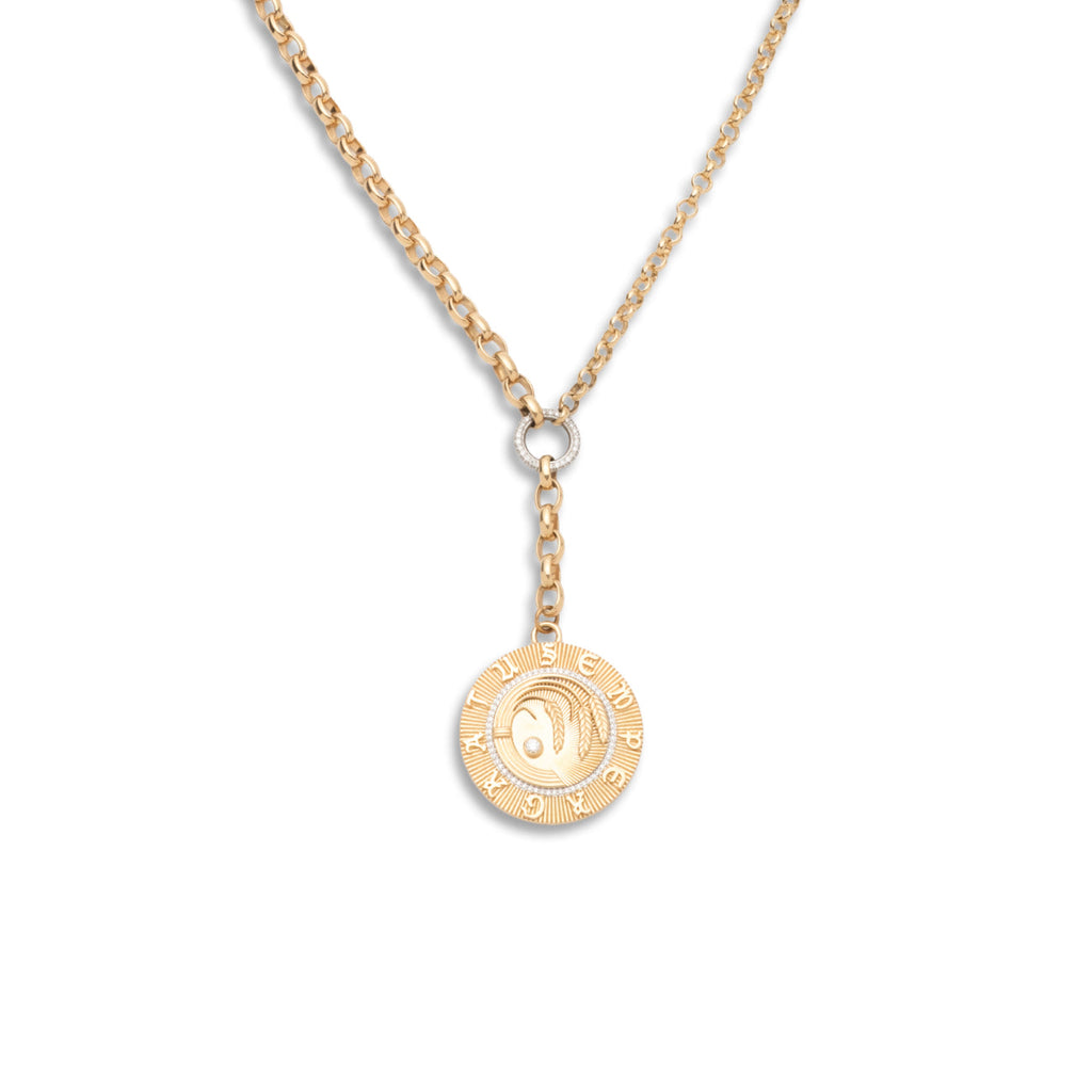 Infinite Gratitude Braided Wheat Heavy Mixed Belcher Extension Necklace : in Yellow Gold with Diamonds view 1