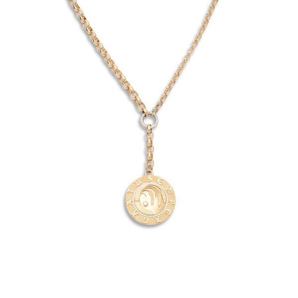Infinite Gratitude Braided Wheat Heavy Mixed Belcher Extension Necklace : in Yellow Gold with Diamonds