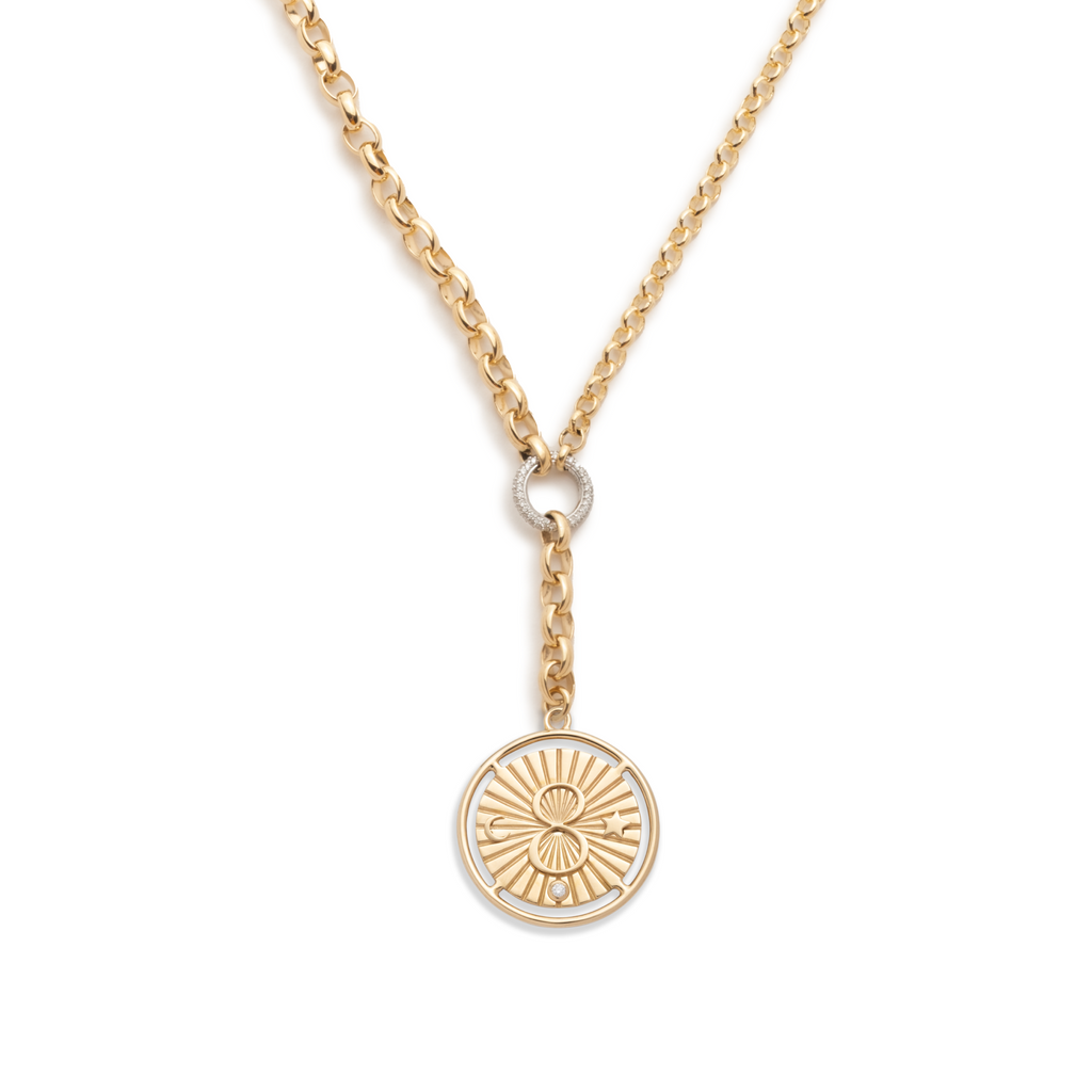 18K Yellow Gold Karma : Heavy Mixed Belcher Extension Chain Necklace – FoundRae view 3