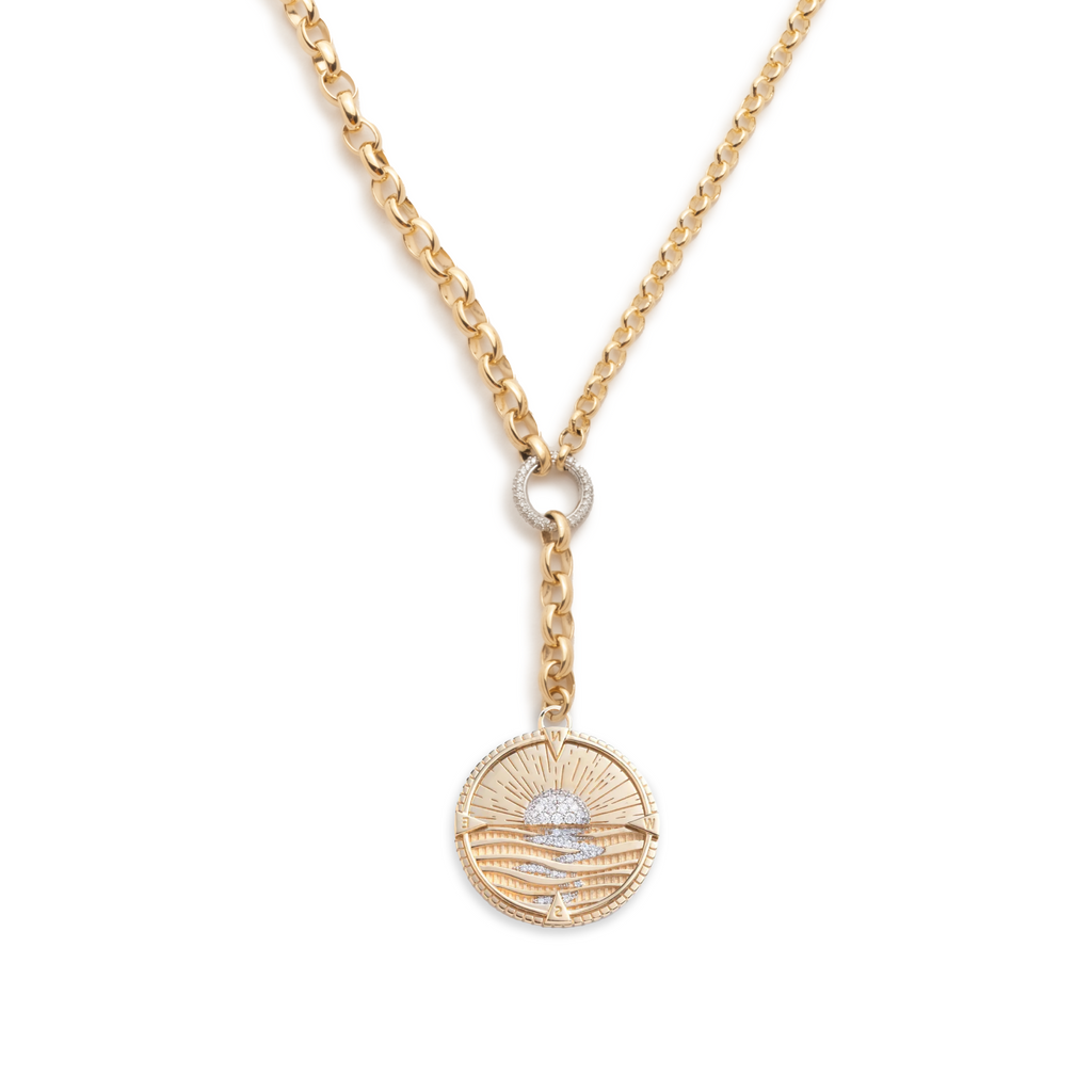18K Yellow Gold New Beginnings : Heavy Mixed Belcher Extension Chain Necklace – FoundRae view 3