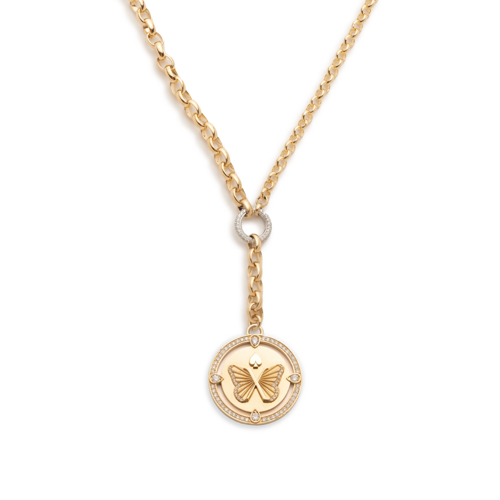 18K Yellow Gold Reverie : Heavy Mixed Belcher Extension Chain Necklace – FoundRae view 3