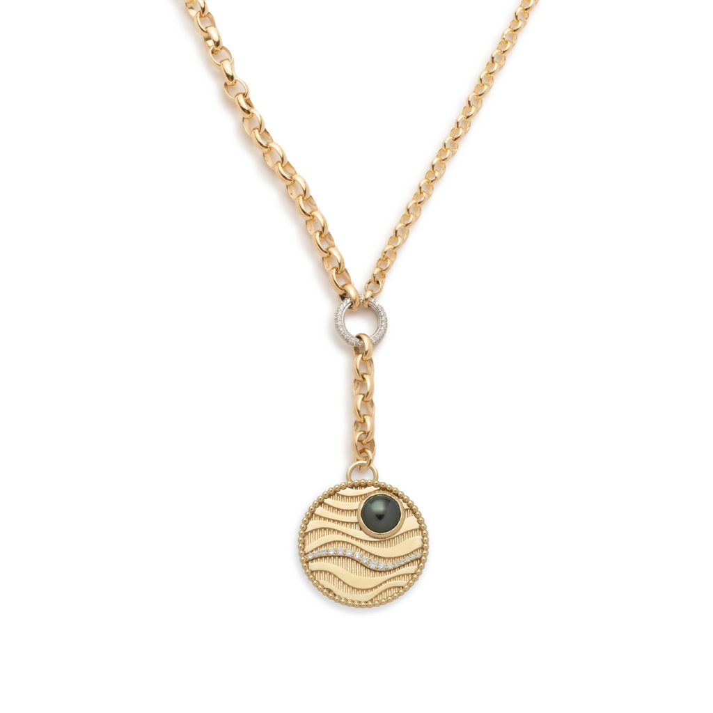 18K Yellow Gold Sana - Wholeness : Heavy Mixed Belcher Extension Chain Necklace – FoundRae view 2