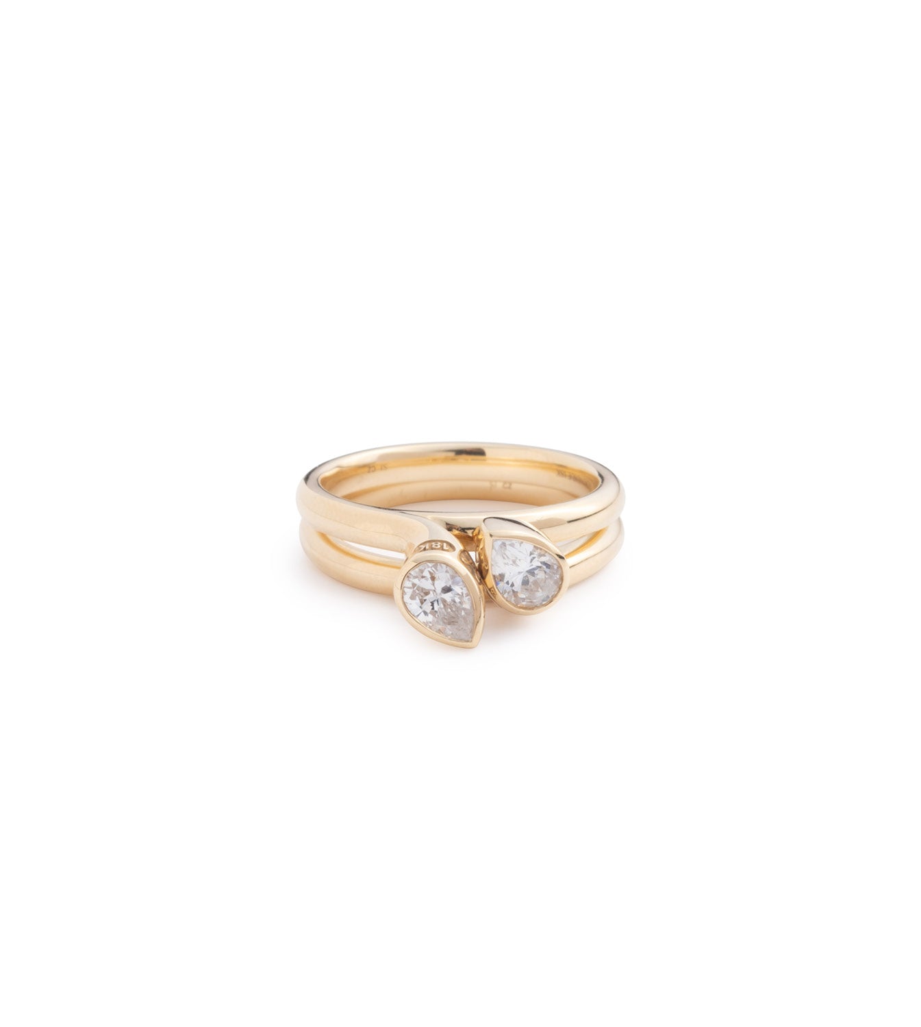 Forever & Always a Pair - Love : 1.6ct Diamond Bookend Ring Stack