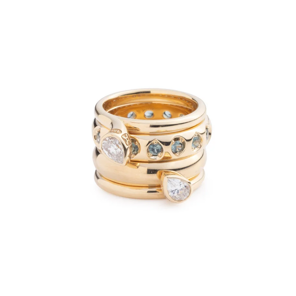 Forever & Always a Pair - Love : 1ct Diamond Bookend Ring Stack view 1