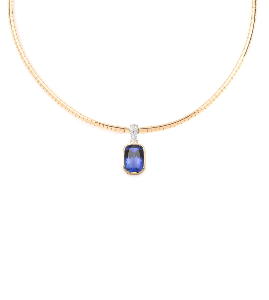 6.65 ct Tanzanite - Internal Compass : One-of-a-Kind Small Sleek Collar Necklace view 1