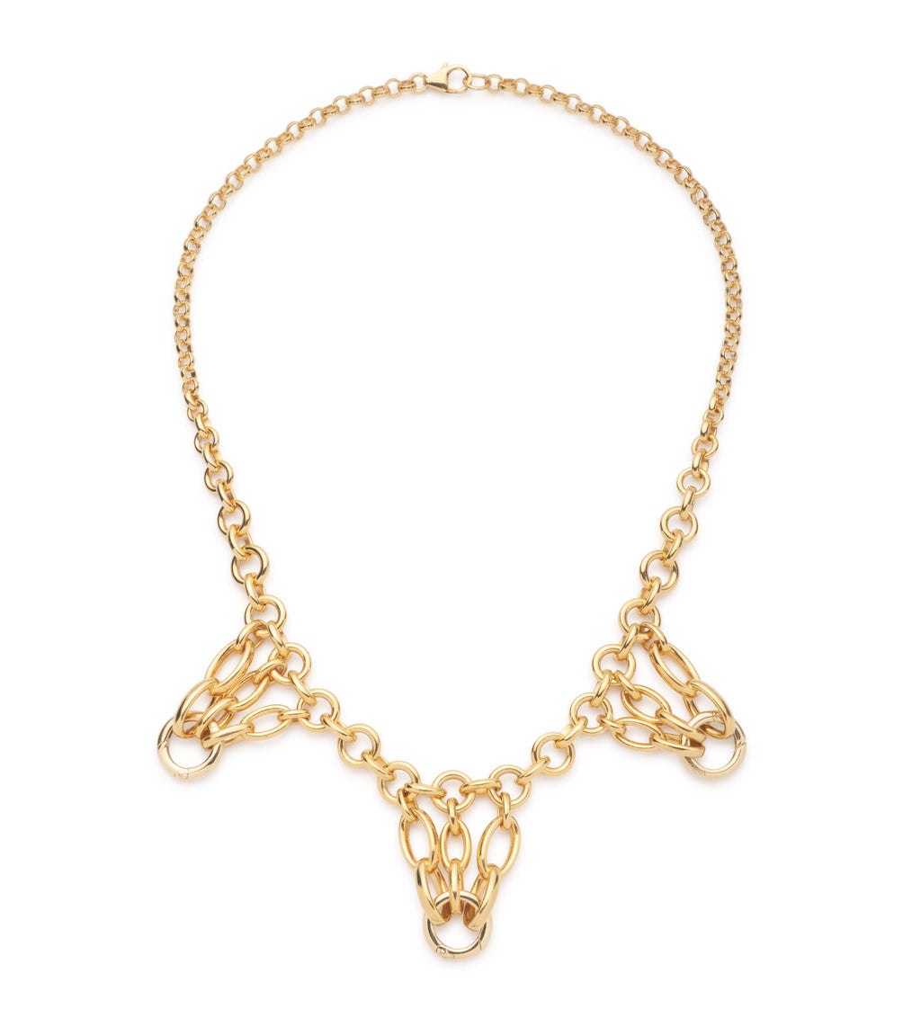 18K Yellow Gold Lattice Bib Chain : in Yellow Gold – FoundRae