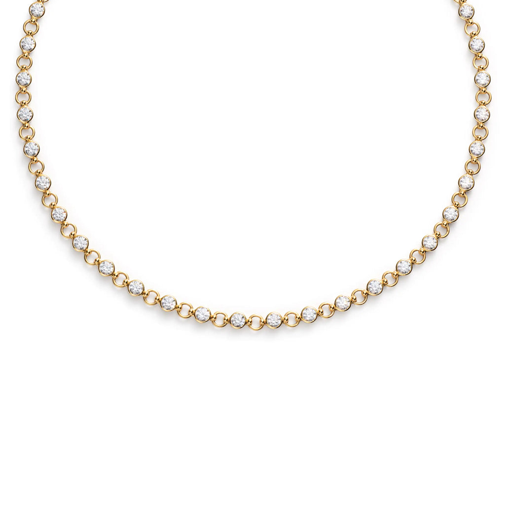 Rivière | Rivière Link Necklace | Diamonds, Yellow Gold view 1
