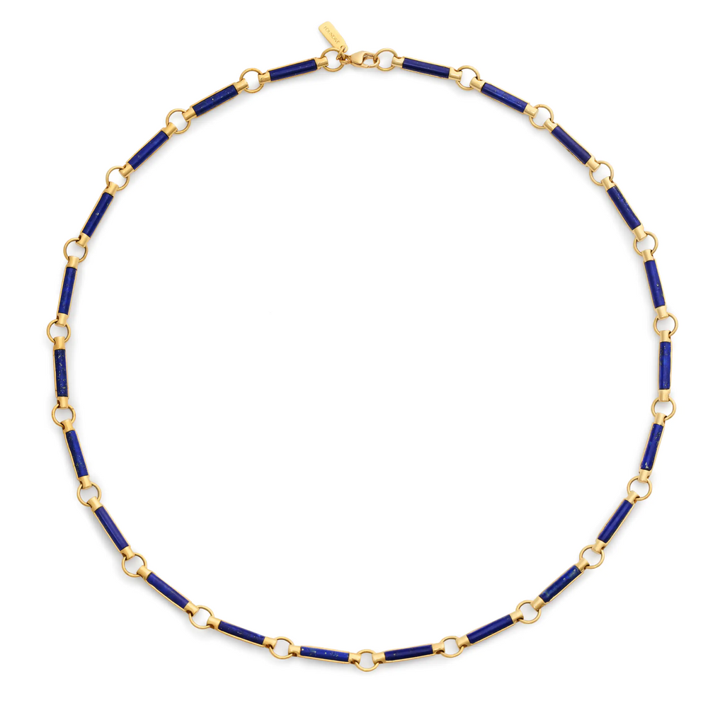 18K Yellow Gold Element | Element Chain | Lapis, Yellow Gold – FoundRae view 4