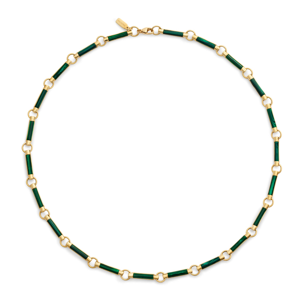 18K Yellow Gold Element | Element Chain | Malachite, Yellow Gold – FoundRae view 2