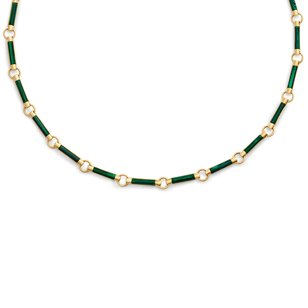 Element | Element Chain | Malachite, Yellow Gold view 1