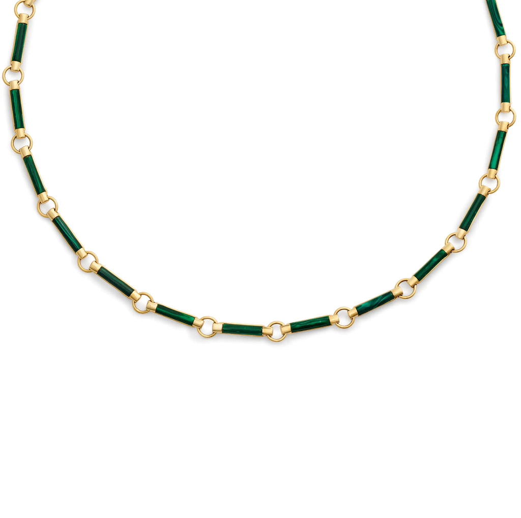 18K Yellow Gold Element | Element Chain | Malachite, Yellow Gold – FoundRae view 1