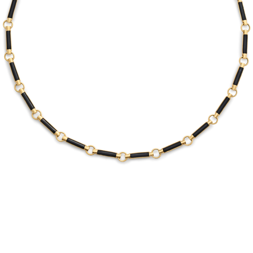 Element | Element Chain | Onyx, Yellow Gold view 1