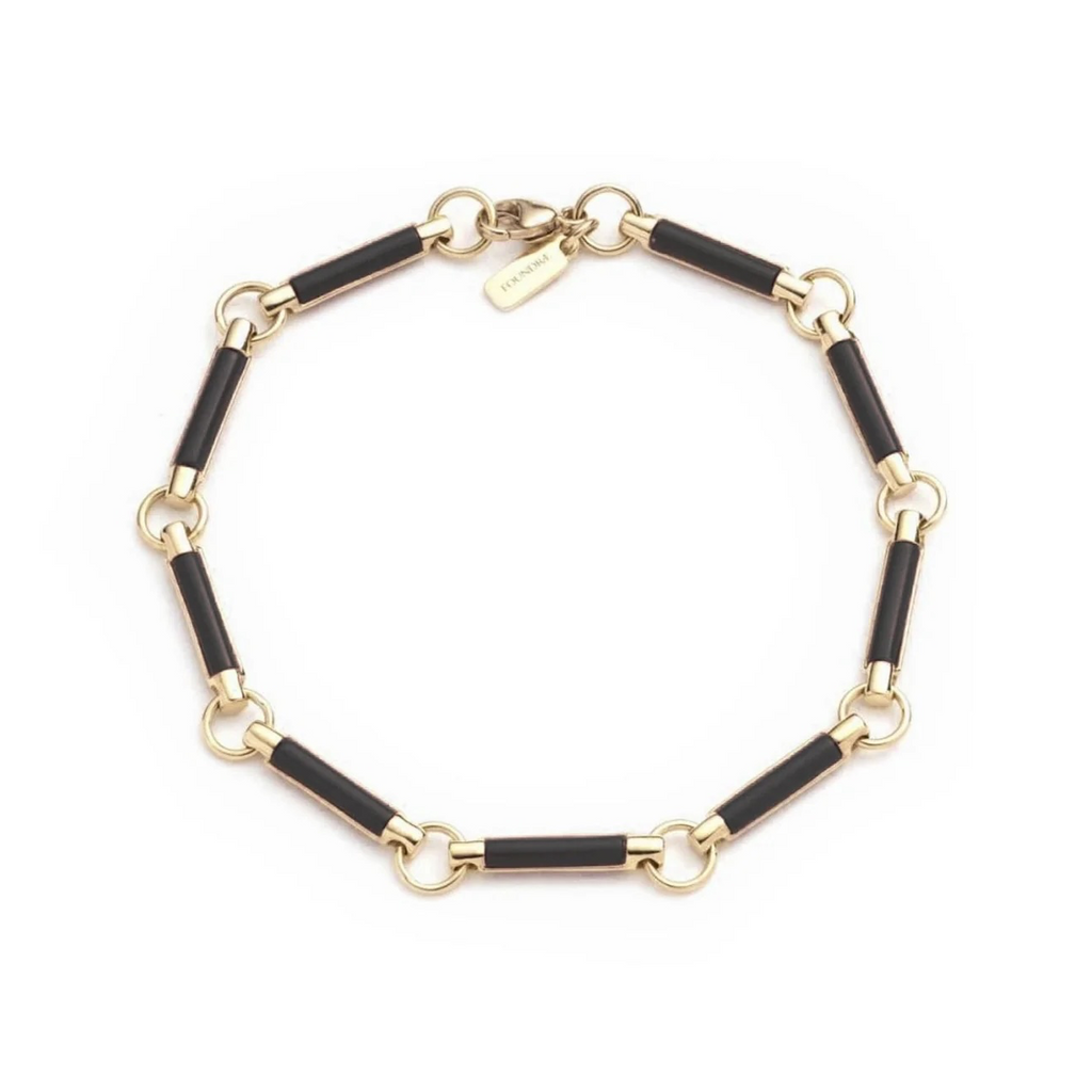 Onyx Stone Chain Bracelet view 1