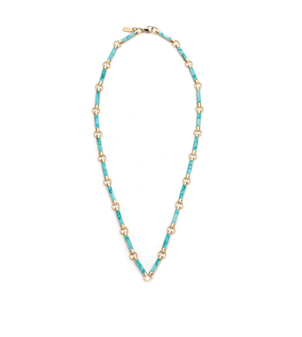 Turquoise Stone Chain Choker view 2