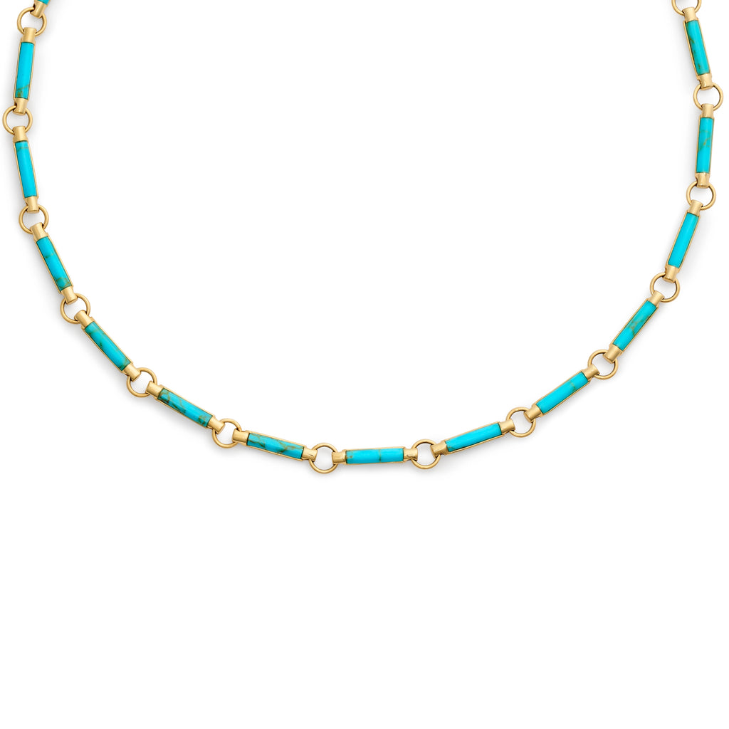 18K Yellow Gold Element | Element Chain | Turquoise, Yellow Gold – FoundRae view 1