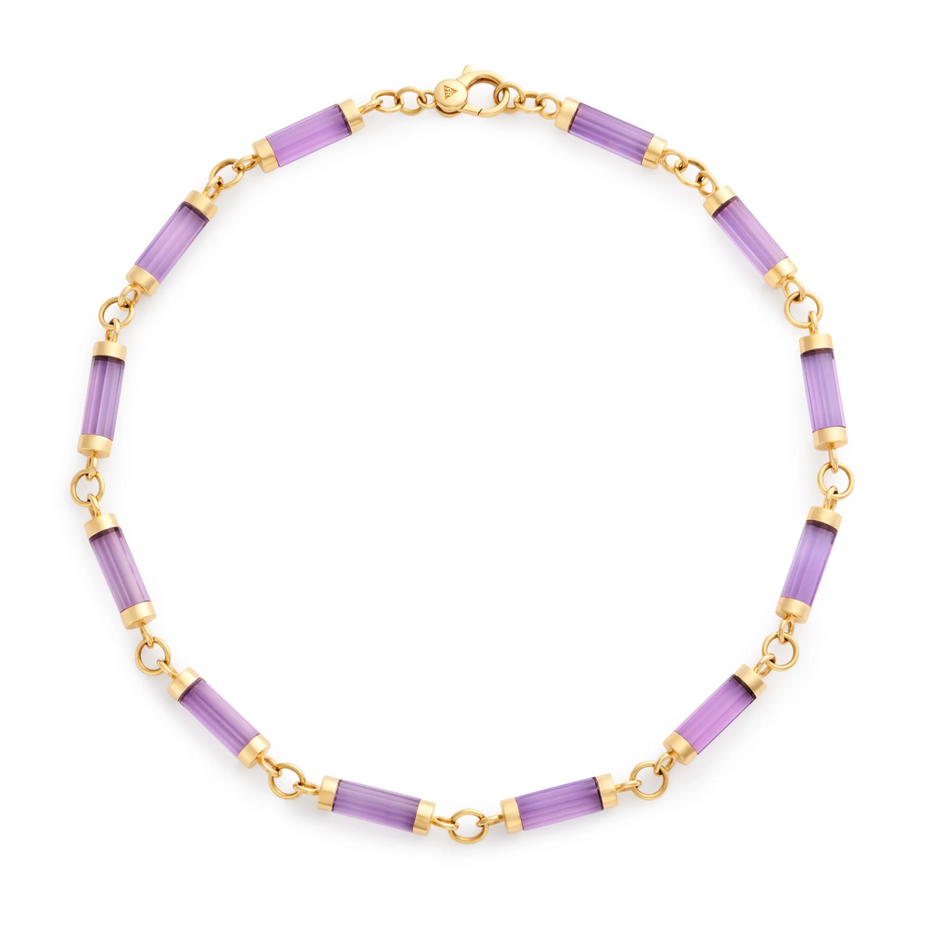 18K Yellow Gold Element | Oversized Element Chain | Amethyst, Yellow Gold – FoundRae view 3