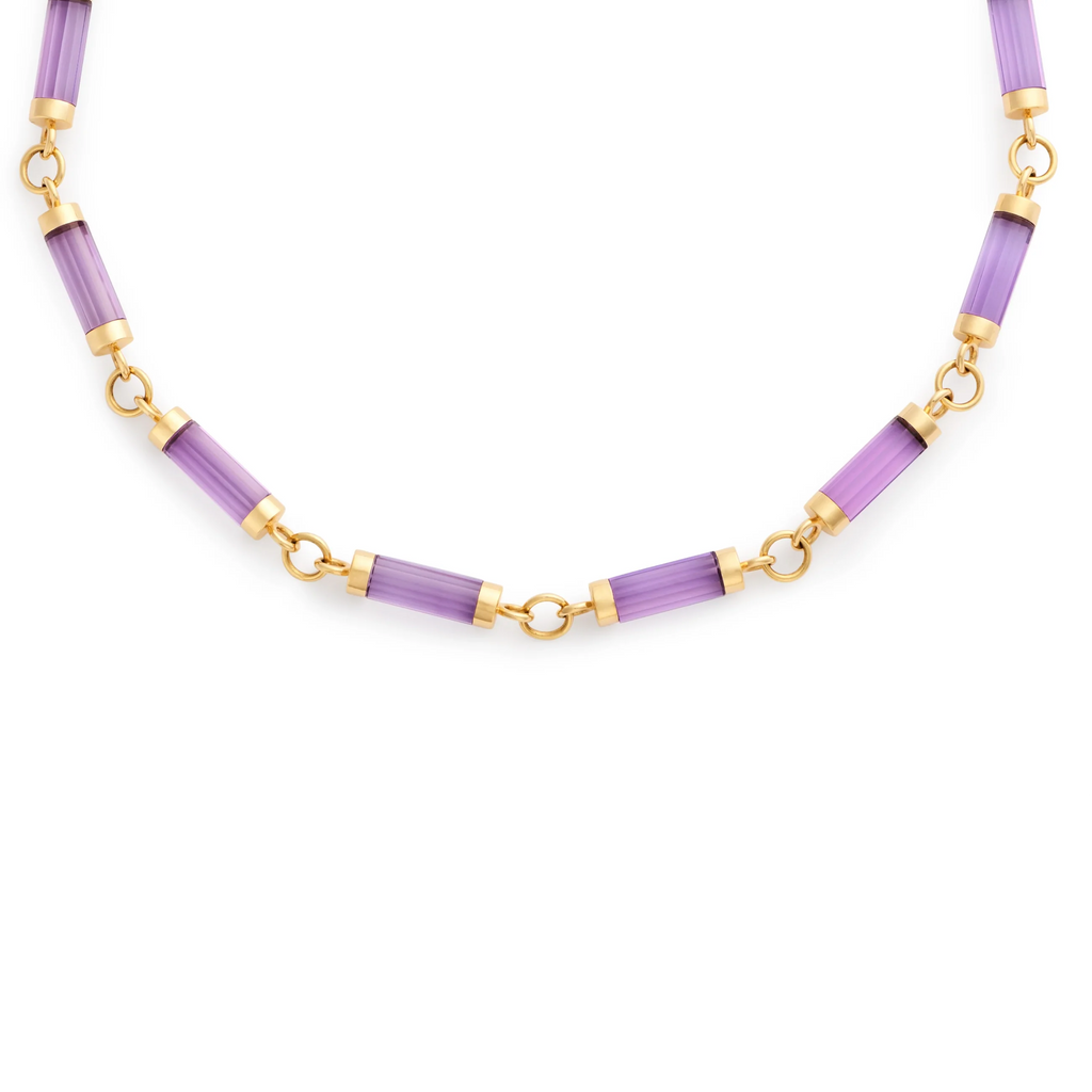 Element | Oversized Element Chain | Amethyst, Yellow Gold view 1