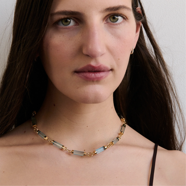 Element | Oversized Element Chain | Sky Blue Topaz, Yellow Gold