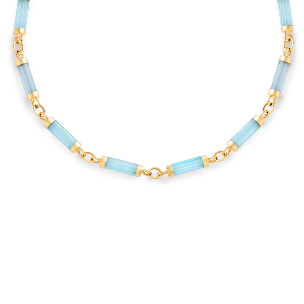 Element | Oversized Element Chain | Sky Blue Topaz, Yellow Gold view 1
