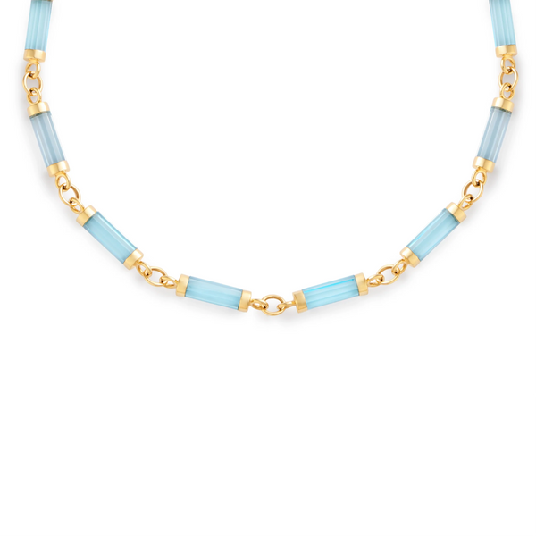 Element | Oversized Element Chain | Sky Blue Topaz, Yellow Gold