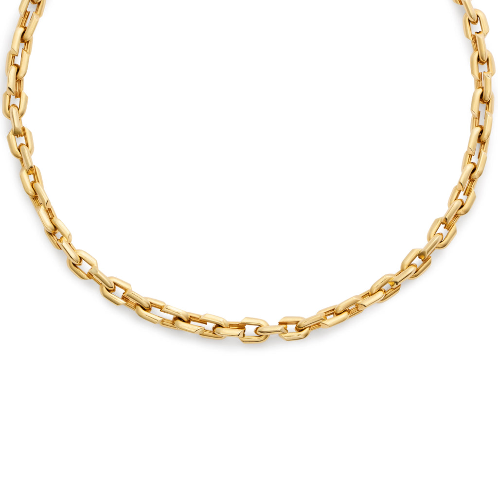 Strong Hearts | Small Love Link Chain | Yellow Gold view 1