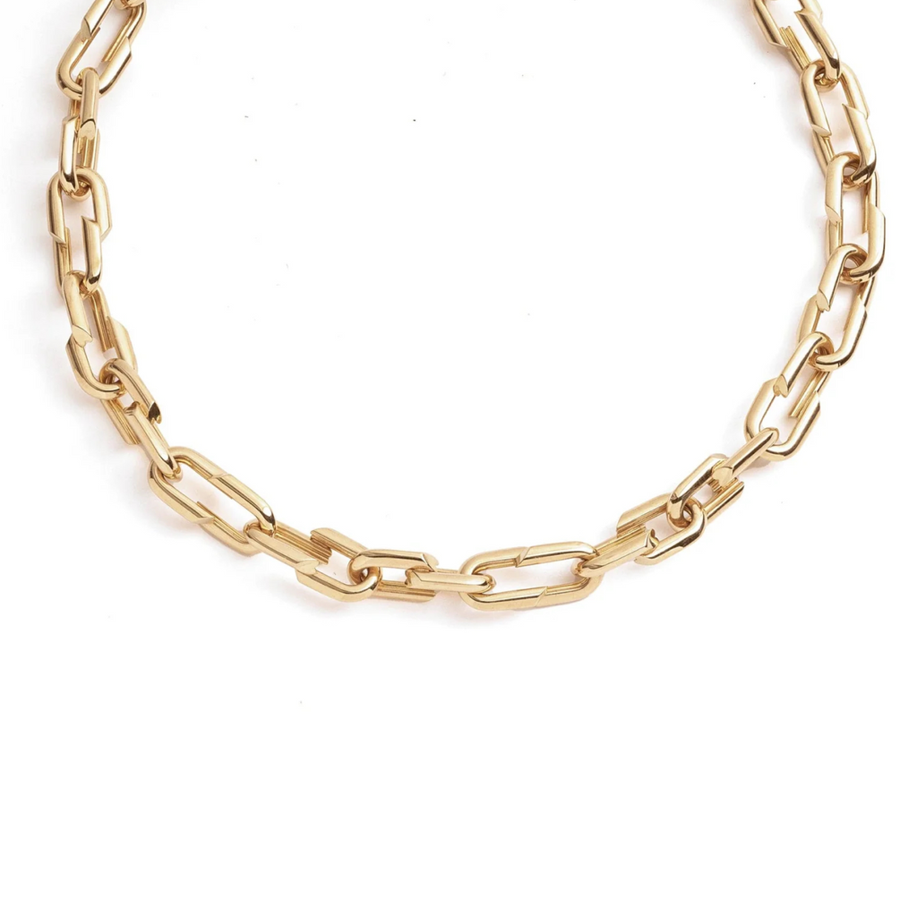 Medium Strong Hearts Love Link Chain Necklace view 1