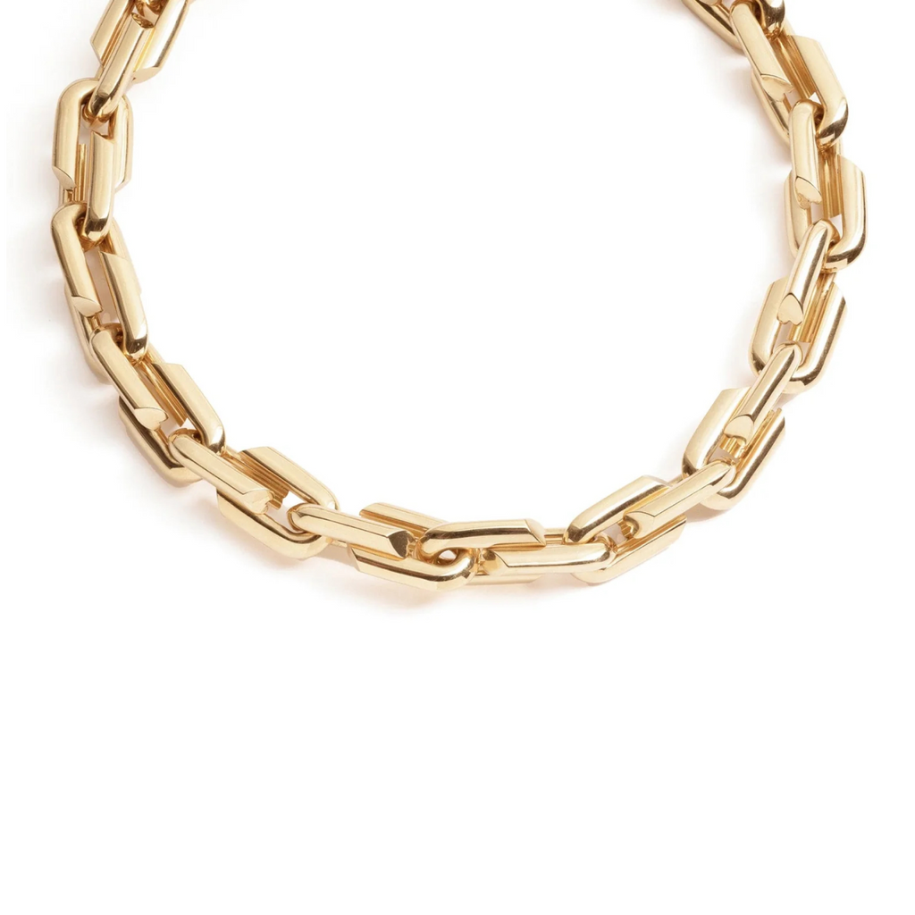 Oversized Strong Hearts Love Link Chain Necklace view 1