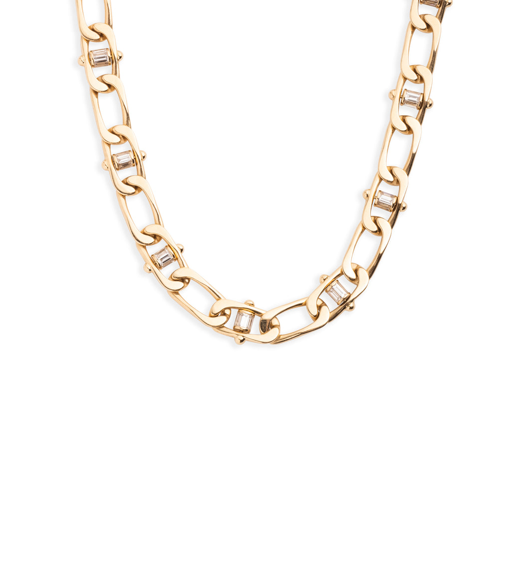 Lovestruck : Pierced Diamond Curb Chain Necklace view 1