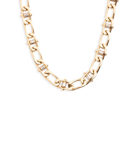 Lovestruck : Pierced Diamond Curb Chain Necklace